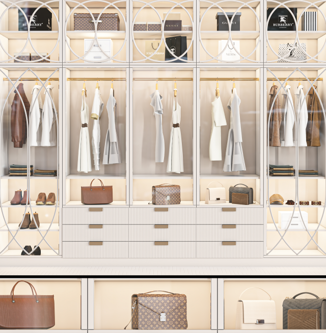 Wardrobe 127 3D Model .c4d .max .obj .3ds .fbx .stl .blend 