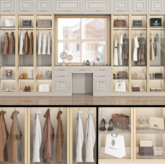 Wardrobe 126 3D Model .c4d .max .obj .3ds .fbx .stl .blend 