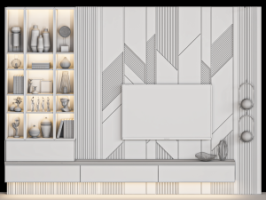 Tv Wall 22 3D Модель