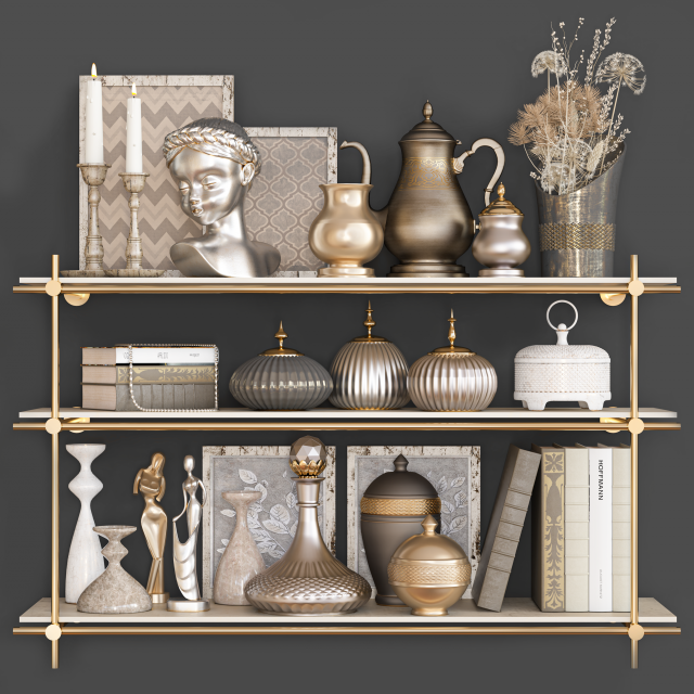 Decorative set 39 Modello 3D .c4d .max .obj .3ds .fbx .stl .blend 