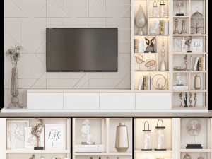 Parede de TV 23 Modelo 3D