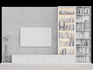 Tv Wall 23 3D Модель