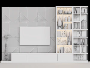 Tv Wall 23 3D Model