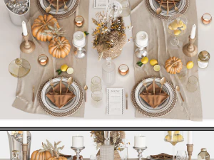 餐桌布置104 3D 模型