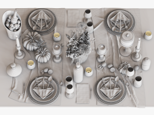 Table setting104 Model 3D