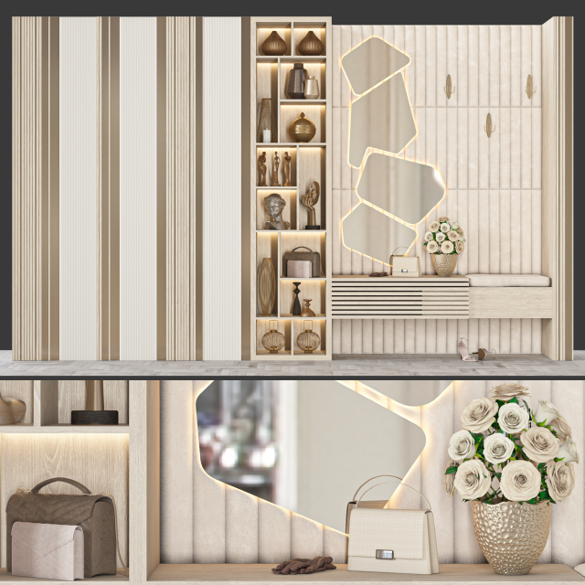 Wardrobe 142 3D Model .c4d .max .obj .3ds .fbx .stl .blend 