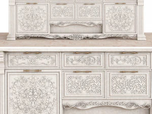 テレビ台とビュッフェ 3Dモデル