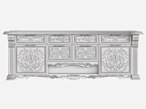 Tv stand and buffet 3D Model