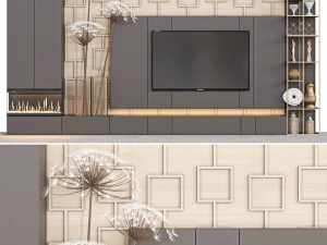Parede de TV27 Modelo 3D