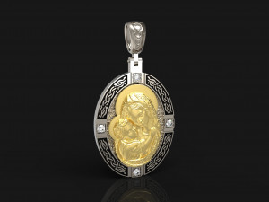 VIRGIN MARY AND CHILD PENDANT N-263 3D प्रिंट मॉडल