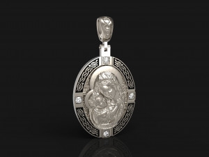 VIRGIN MARY AND CHILD PENDANT N-263 3D प्रिंट मॉडल