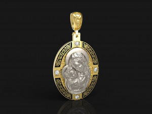 VIRGIN MARY AND CHILD PENDANT N-263 3D प्रिंट मॉडल