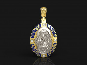 VIRGIN MARY AND CHILD PENDANT N-263 3D प्रिंट मॉडल