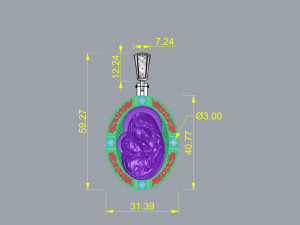 VIRGIN MARY AND CHILD PENDANT N-263 3D प्रिंट मॉडल