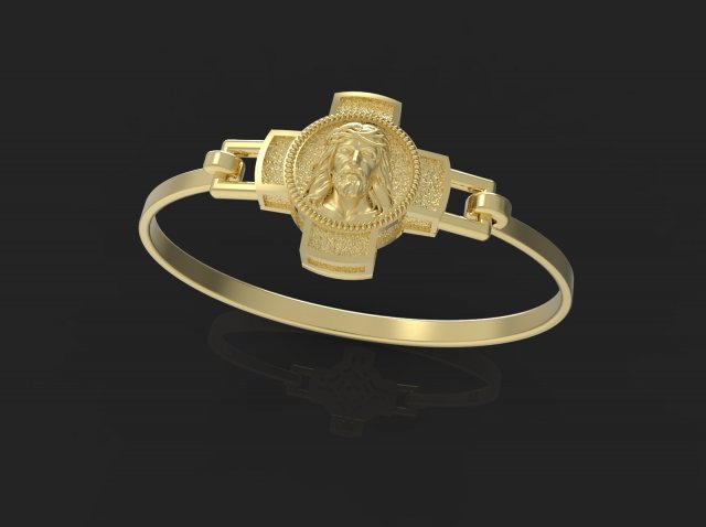 BRACELET CROSS N - 16 3D Print Model .c4d .max .obj .3ds .fbx .stl .blend 
