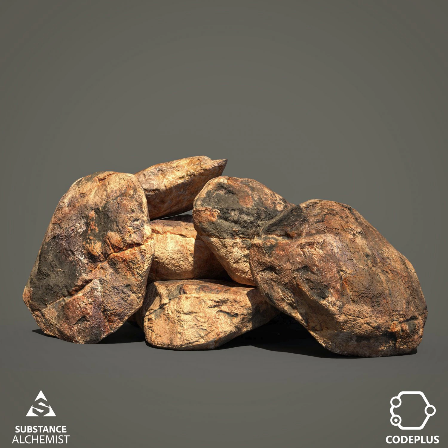 rocks pack 3D Model .c4d .max .obj .3ds .fbx .stl .blend 