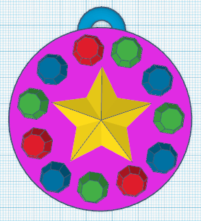christmas star whith diamonds 3D Model .c4d .max .obj .3ds .fbx .stl .blend