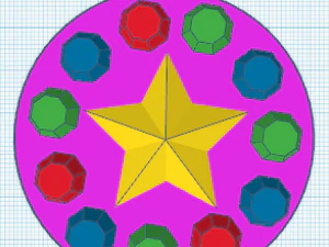 gwiazda bożonarodzeniowa z diamentami Model 3D