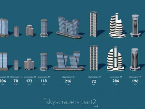 lowpoly ultra city building pack 3Dモデル