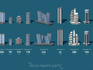 lowpoly ultra city building pack 3D Model