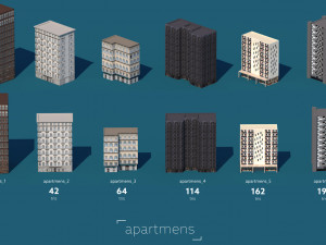 lowpoly ultra city building pack 3Dモデル