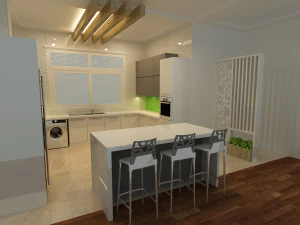 현대적인 주방 3D 모델