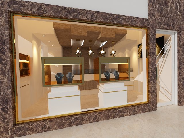 jewelry shop Model 3D .c4d .max .obj .3ds .fbx .stl .blend