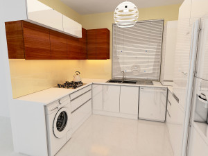 black-kitchen Modello 3D