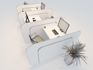 modular work station 3D Model