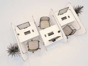 modular work station 3D Model