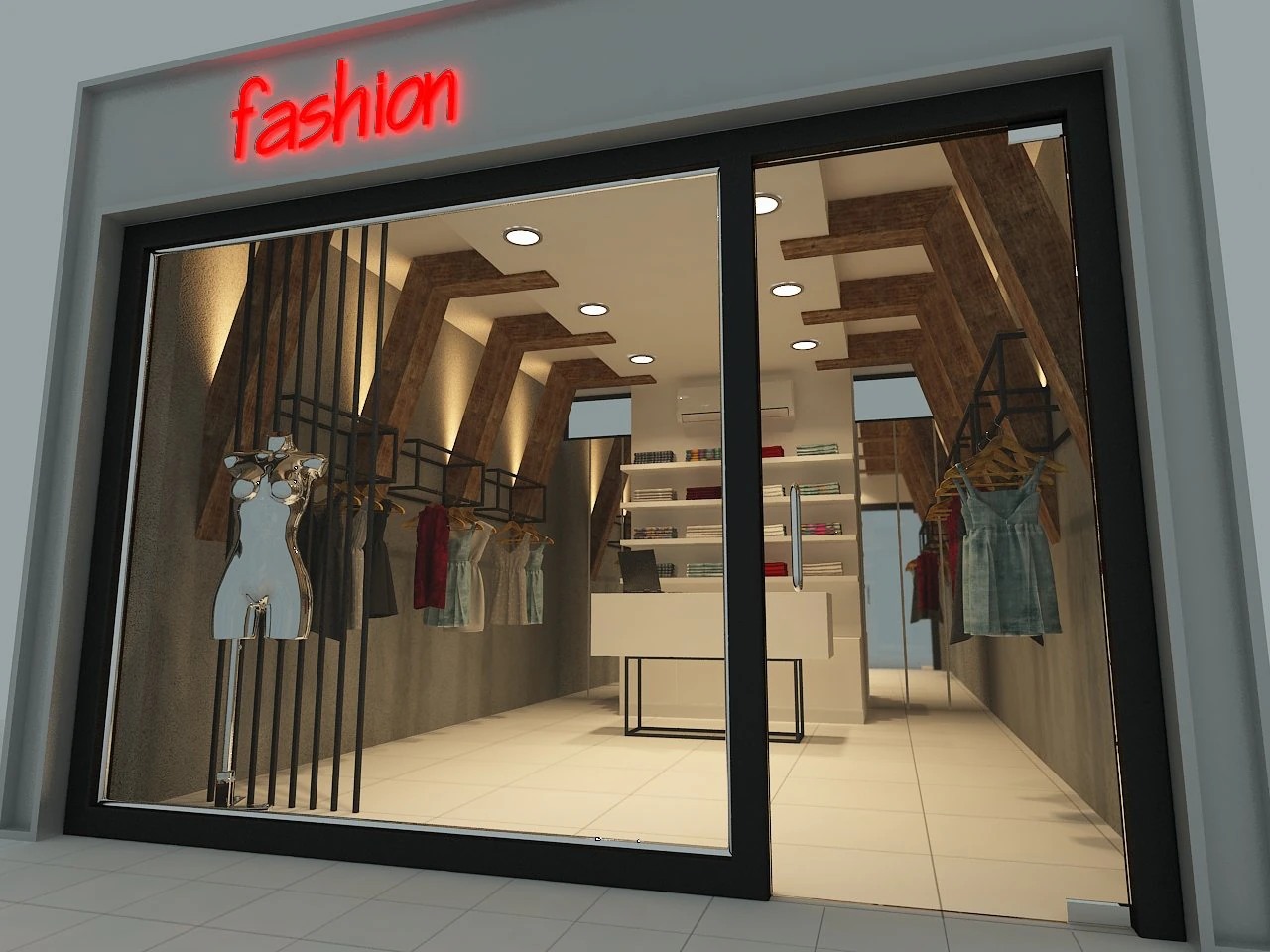 fashion store 3D Model .c4d .max .obj .3ds .fbx .stl .blend 