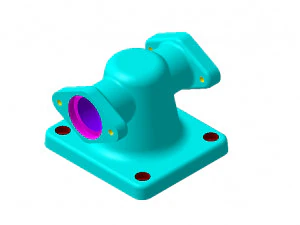 dopasowanie trójnika Model 3D