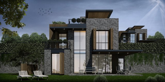 villa site 01 3D Model .c4d .max .obj .3ds .fbx .stl .blend 
