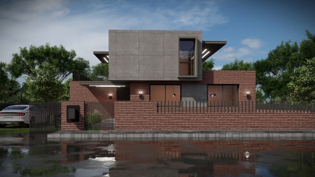 villa design 10 3D 模型 .c4d .max .obj .3ds .fbx .stl .blend 