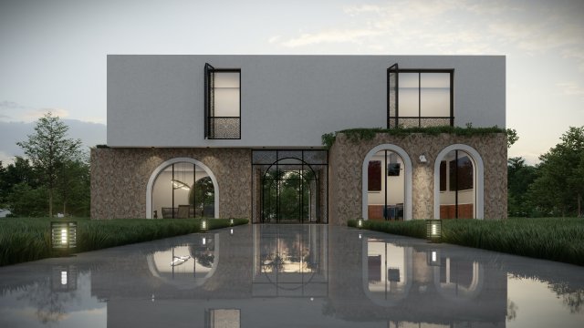 villa design 12 3D 模型 .c4d .max .obj .3ds .fbx .stl .blend