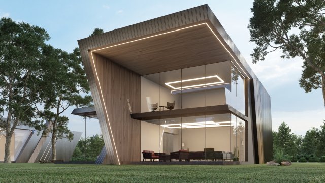 villa design 16 Model 3D .c4d .max .obj .3ds .fbx .stl .blend 