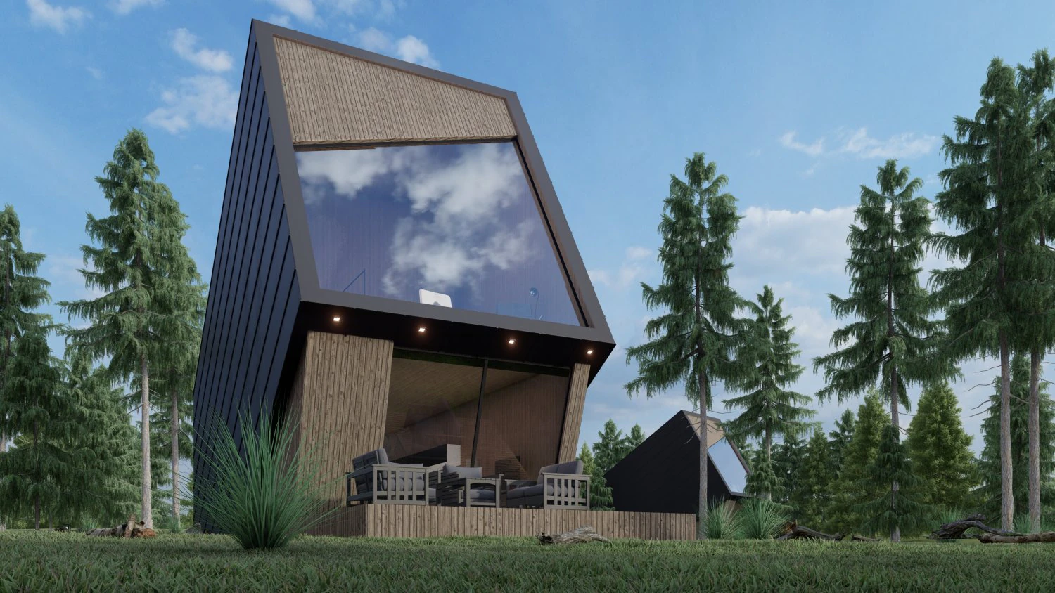 cabin design 04 3D Model .c4d .max .obj .3ds .fbx .stl .blend 