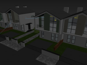 twin villa design 03 Model 3D