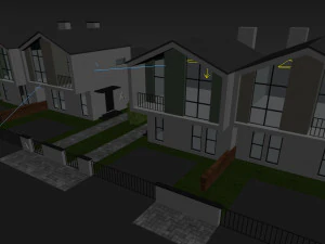 twin villa design 03 3D Model
