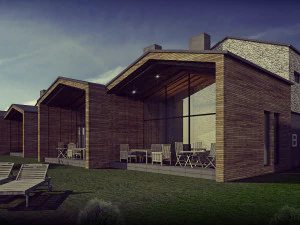 twin villa design 03 3D Model