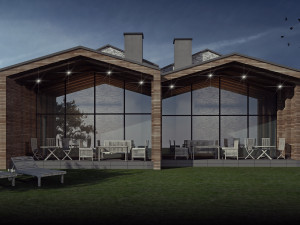 twin villa design 03 Model 3D