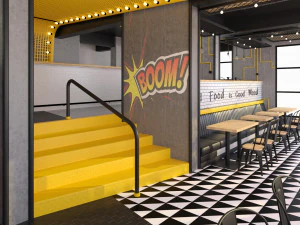 burger restaurant design 3D Model