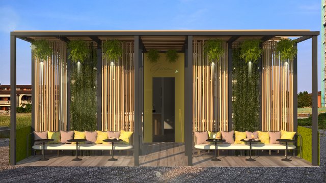 vegan cafe Model 3D .c4d .max .obj .3ds .fbx .stl .blend 
