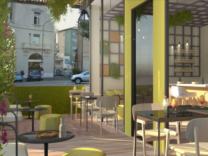 vegan cafe Model 3D