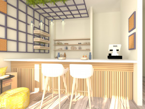 vegan cafe Model 3D