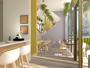 vegan cafe Model 3D