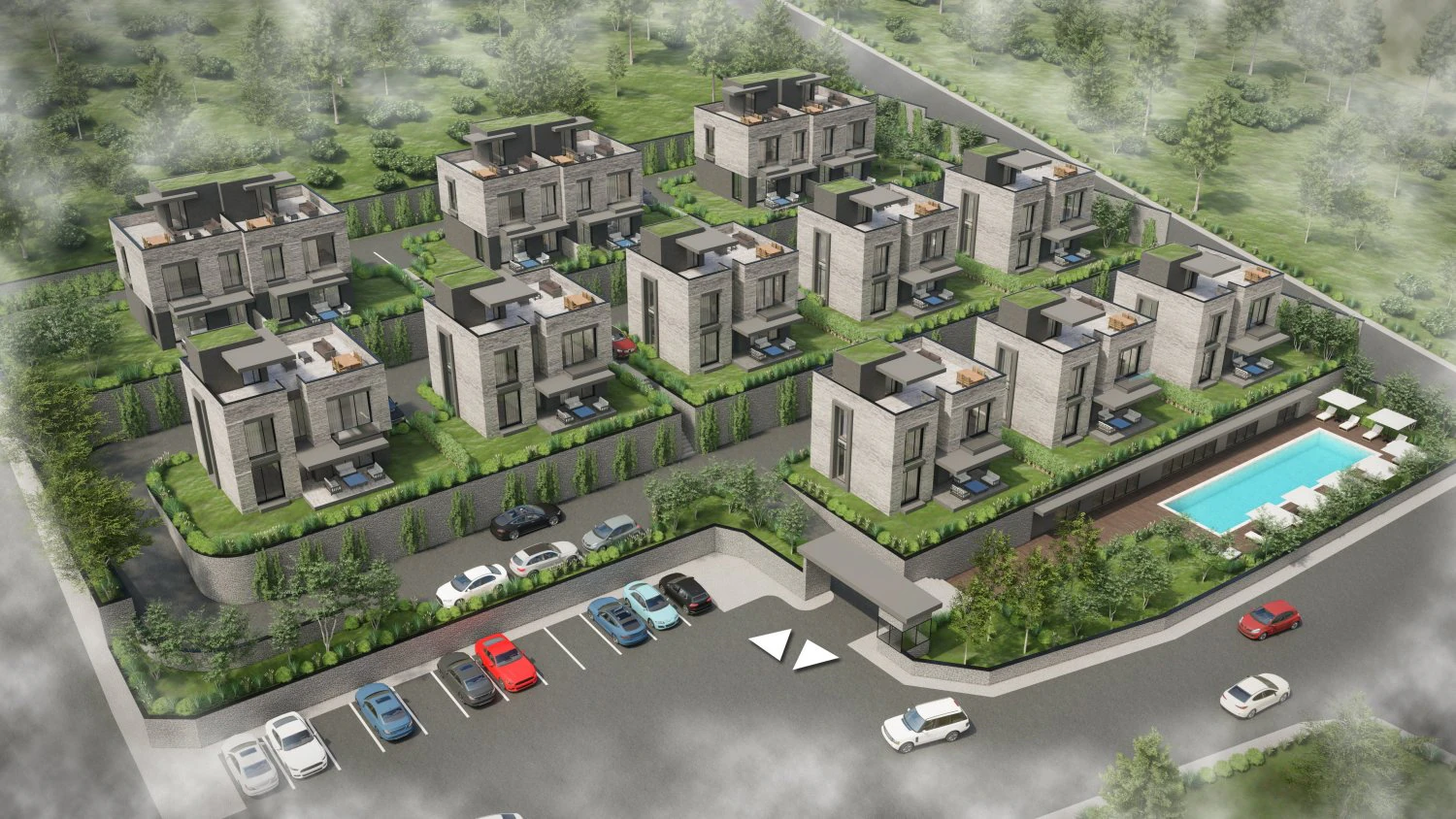 villa site 02 3D Model .c4d .max .obj .3ds .fbx .stl .blend 