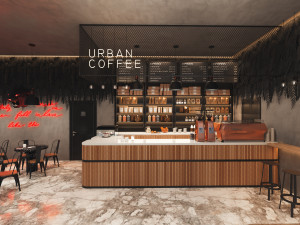 coffee shop design 01 3D-Modell