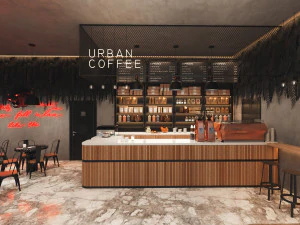 дизайн кав'ярні 01 3D Модель