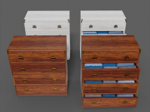 chest of drawers furniture indiana 4 3D Model